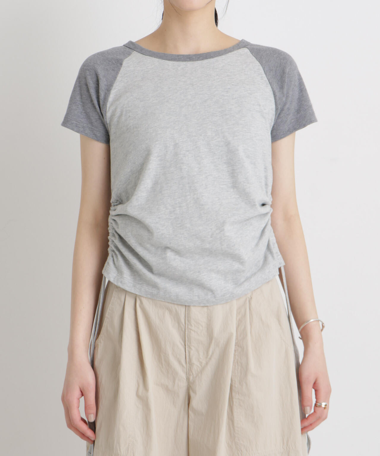BOOKCLUB/別注 Raglan shirring shirts 6716124029