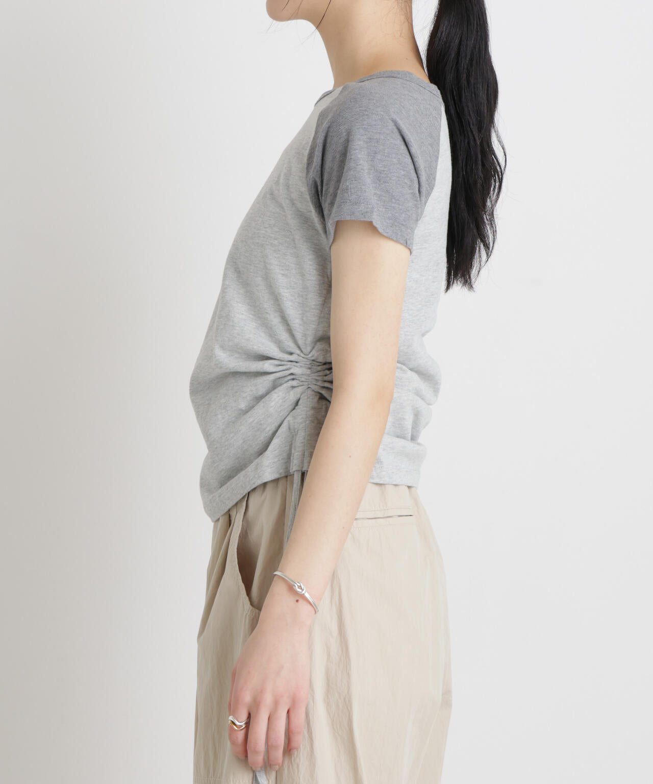 BOOKCLUB/別注 Raglan shirring shirts 6716124029