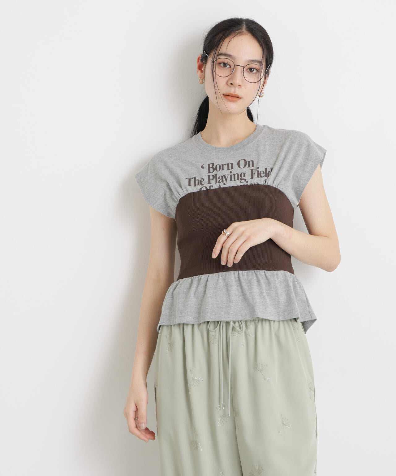 BOOKCLUB/別注 Bustier T shirts 6716124030