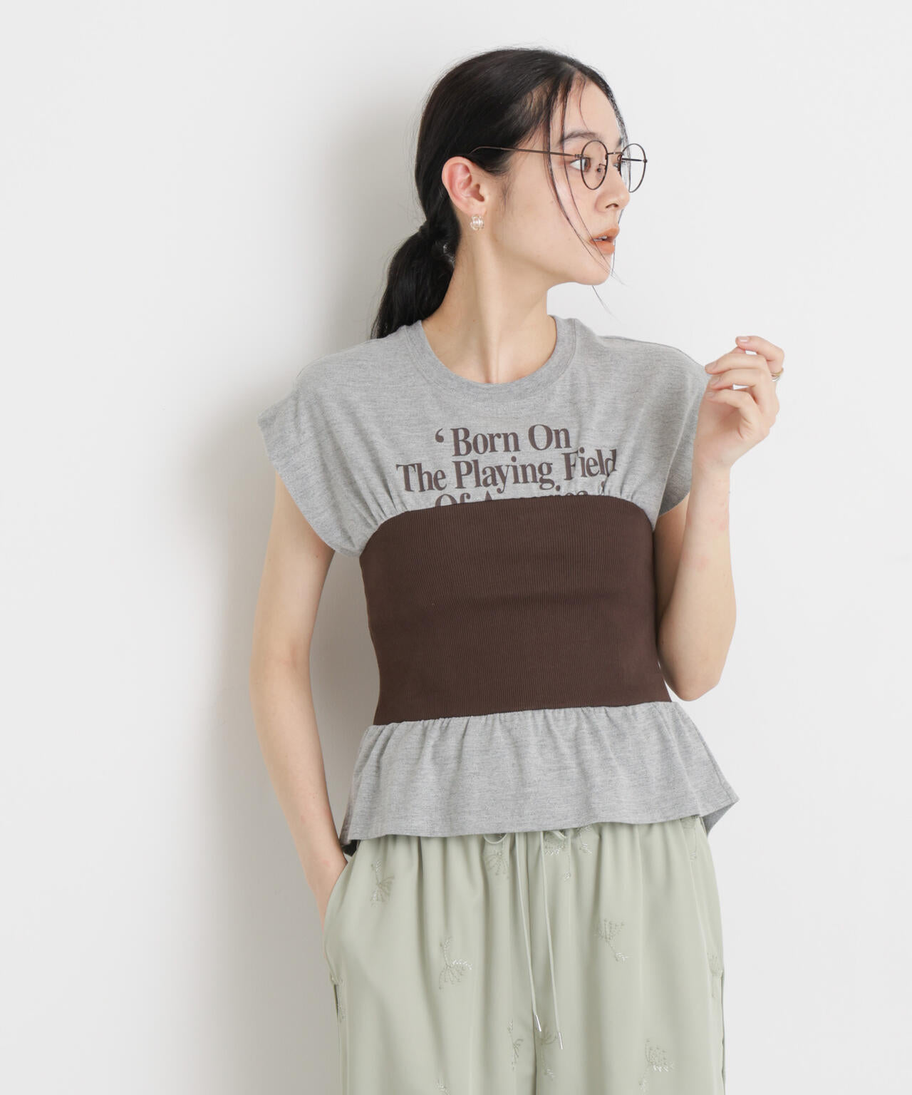 BOOKCLUB/別注 Bustier T shirts 6716124030
