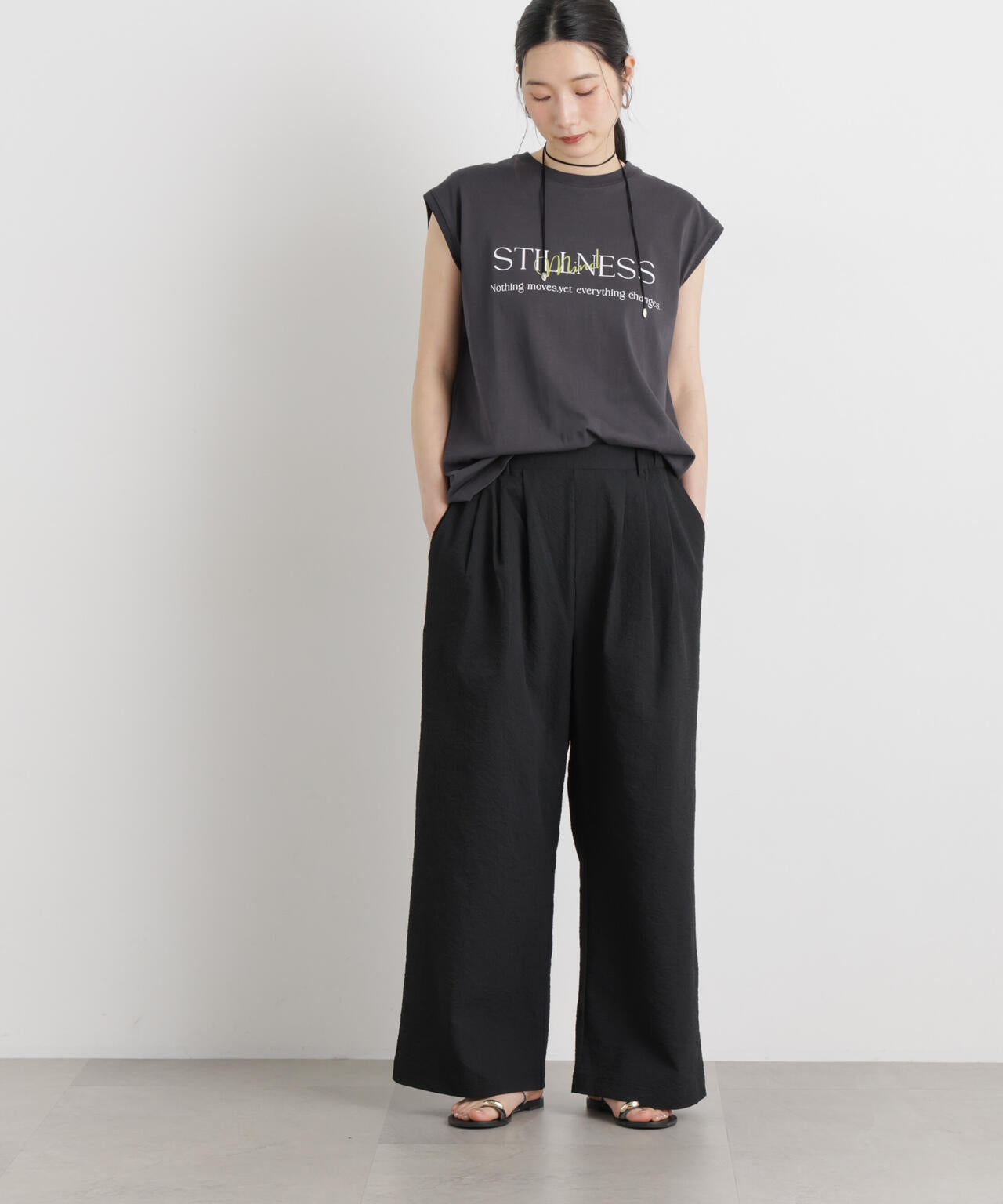 THOUSAND MILE/SEERSUCKER WIDE PANTS(セットアップ可) 6716127016