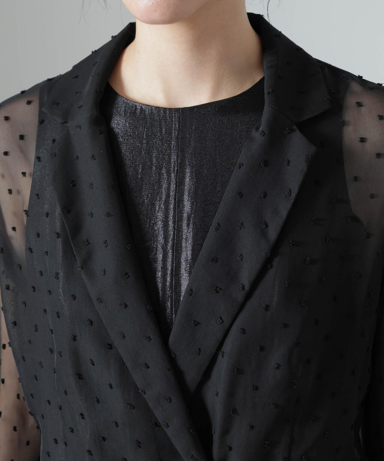 troisiemechaco/SHEER CUT JACQUARD ジャケット 6716216007