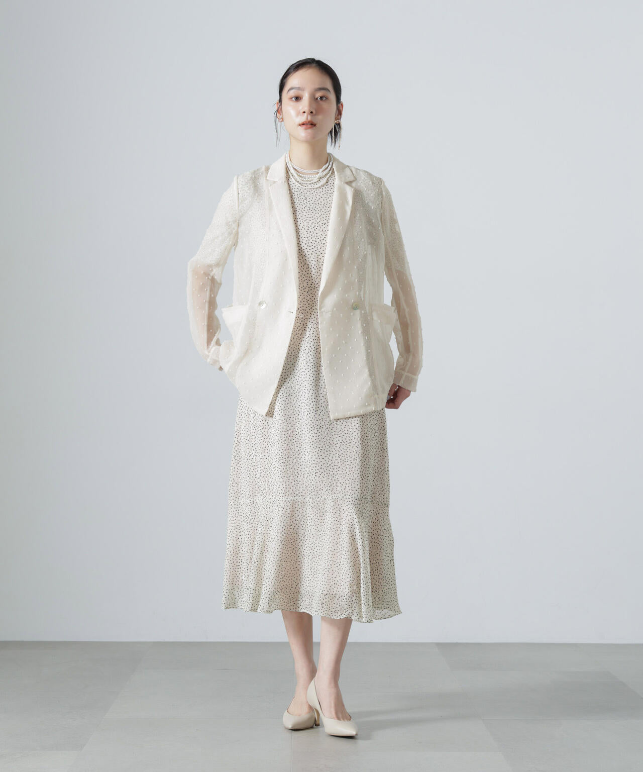 troisiemechaco/SHEER CUT JACQUARD ジャケット 6716216007