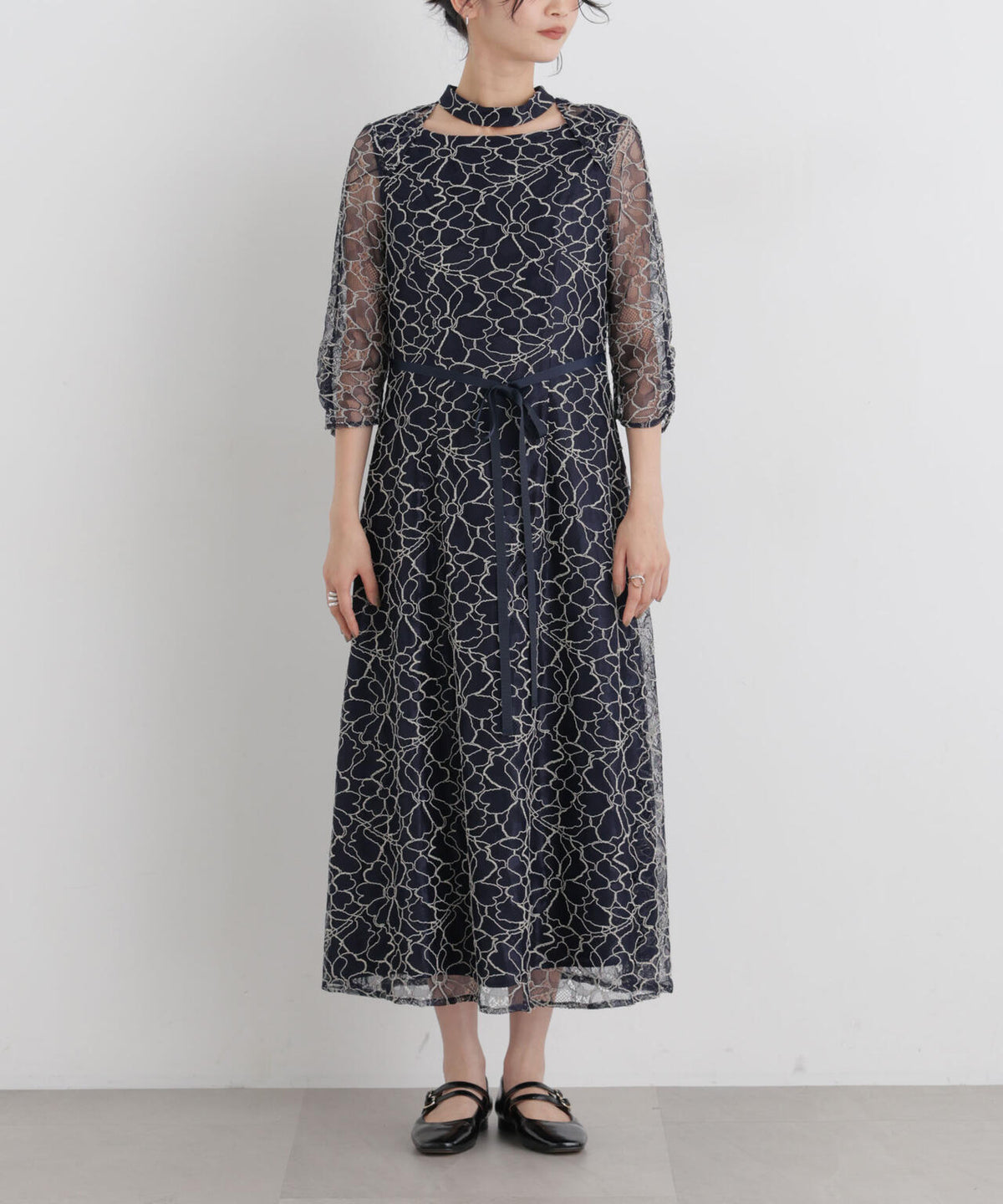 kaene/コードレースチョーカーネックドレス 6716219038