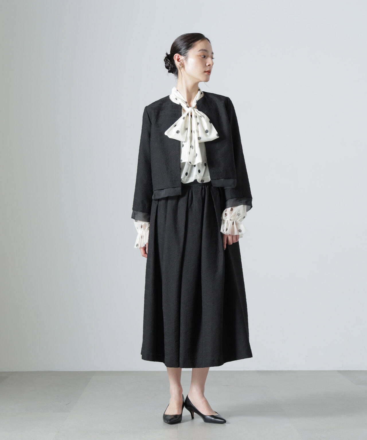 troisiemechaco/DOT×TULLE ブラウス(セットアップ可) 6716220011