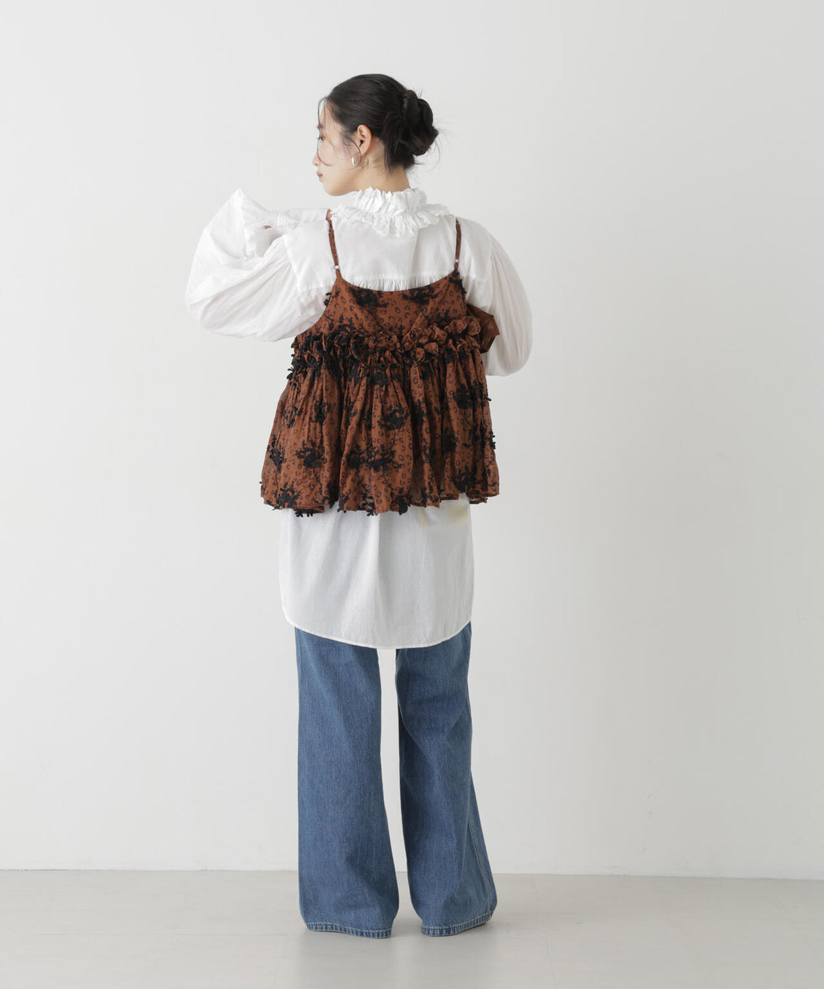 crinkle crinkle crinkle/3D embroidery leopard cami(セットアップ可) 6716221001