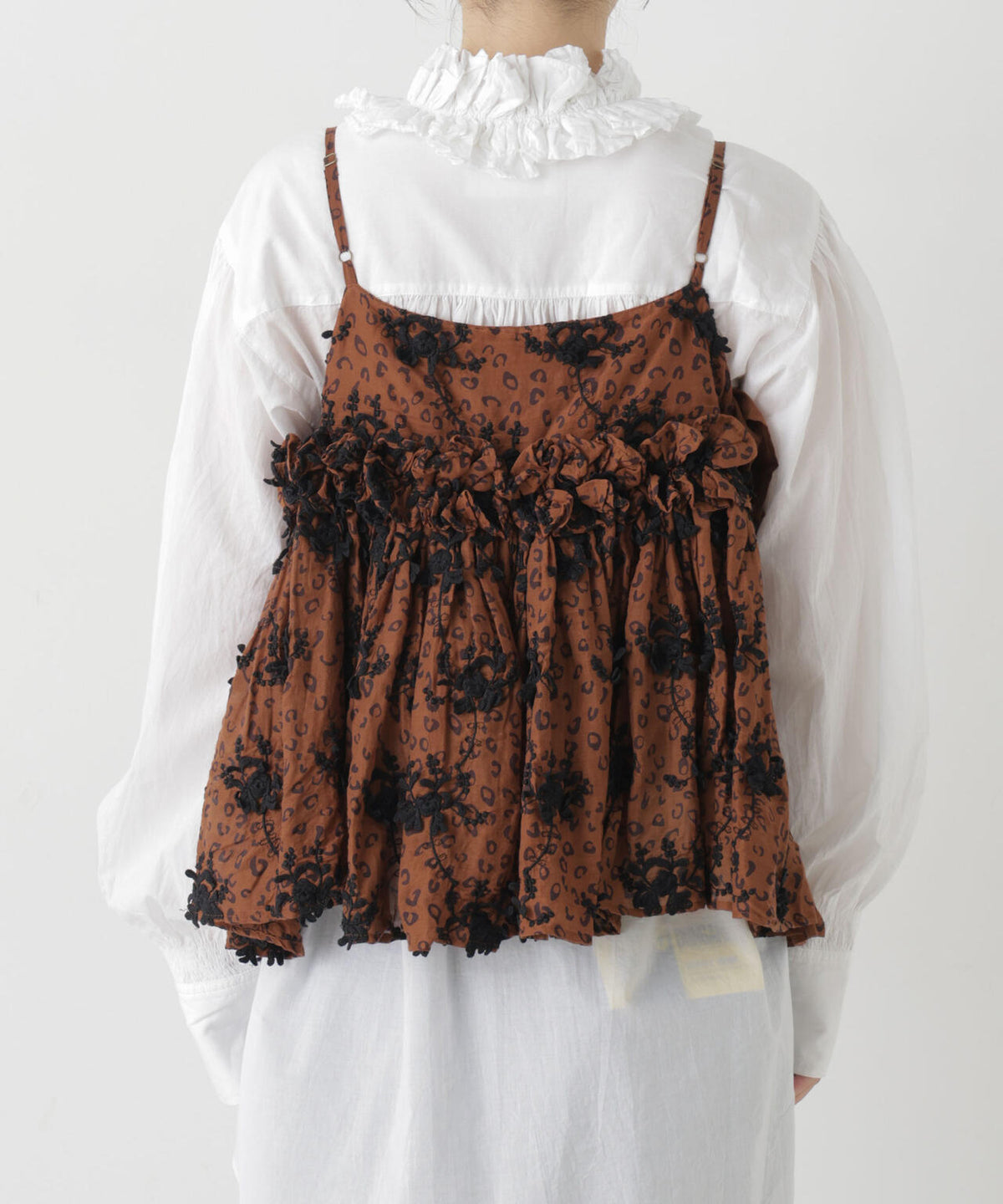 crinkle crinkle crinkle/3D embroidery leopard cami(セットアップ可) 6716221001