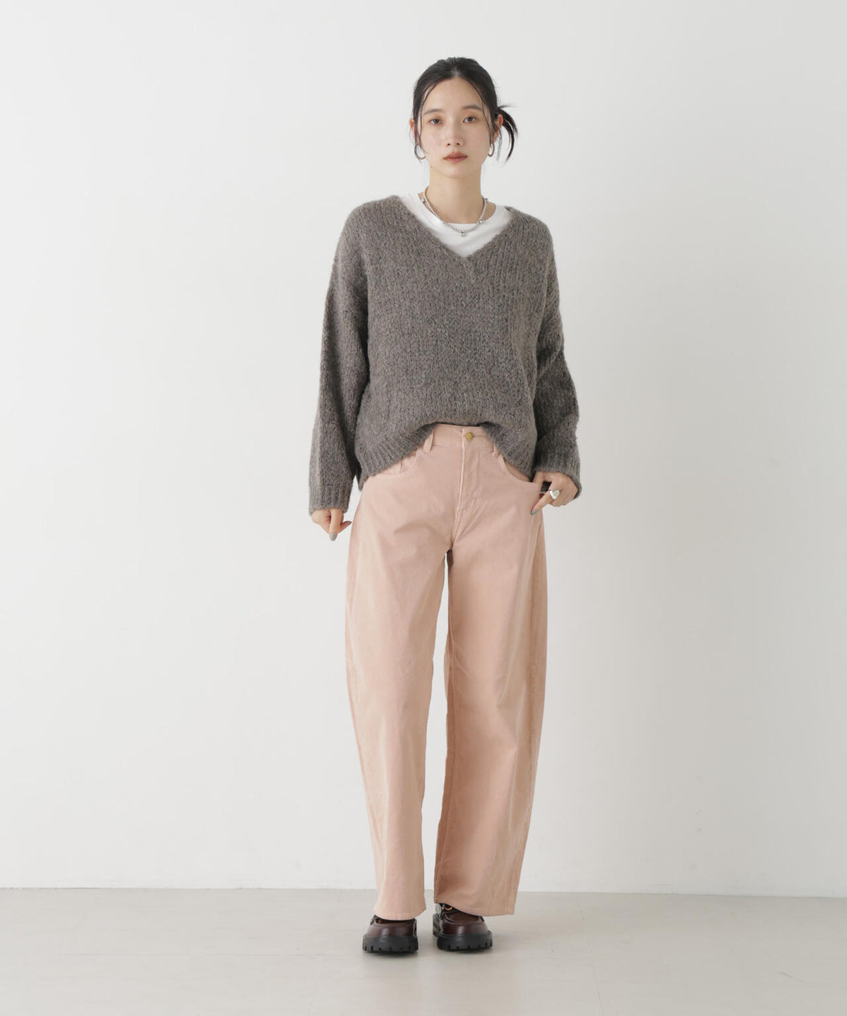 TRICOTS JEAN MARC/Vネックプルオーバー 6716222001