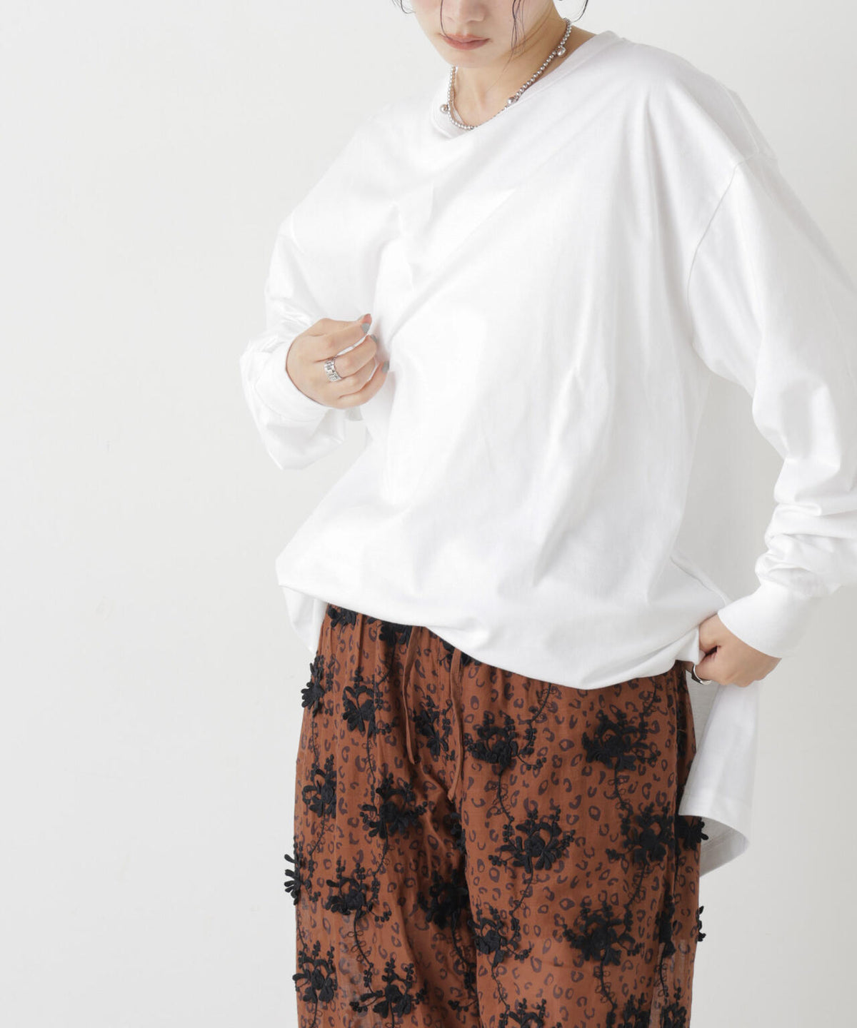 Hanes/1P BEEFY-T for HER ロングスリーブミドルT 6716223003