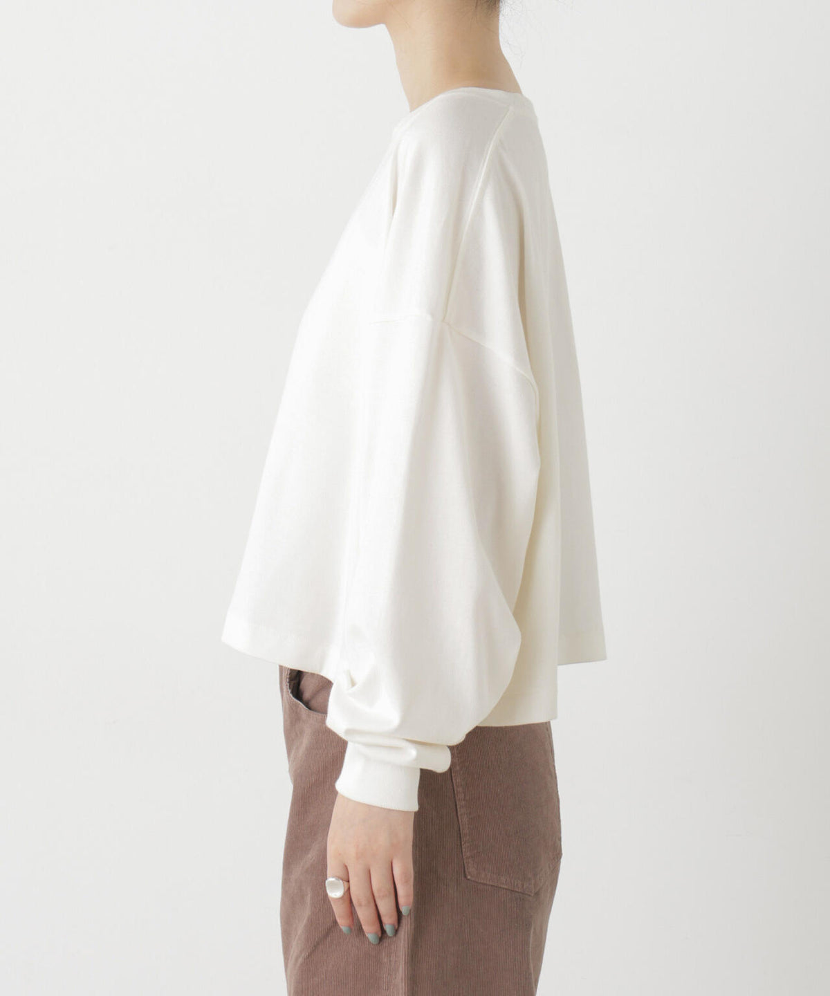 Hanes/1P SHIRO for HER クロップドワイドT 6716223009
