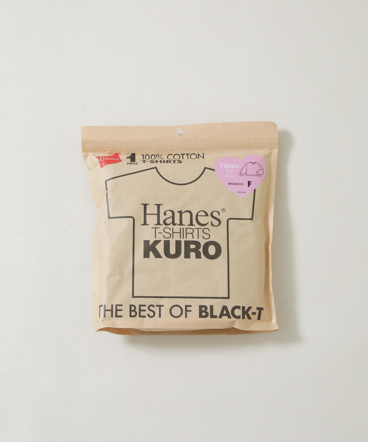 Hanes/1P KURO for HER クロップドワイドT 6716223010