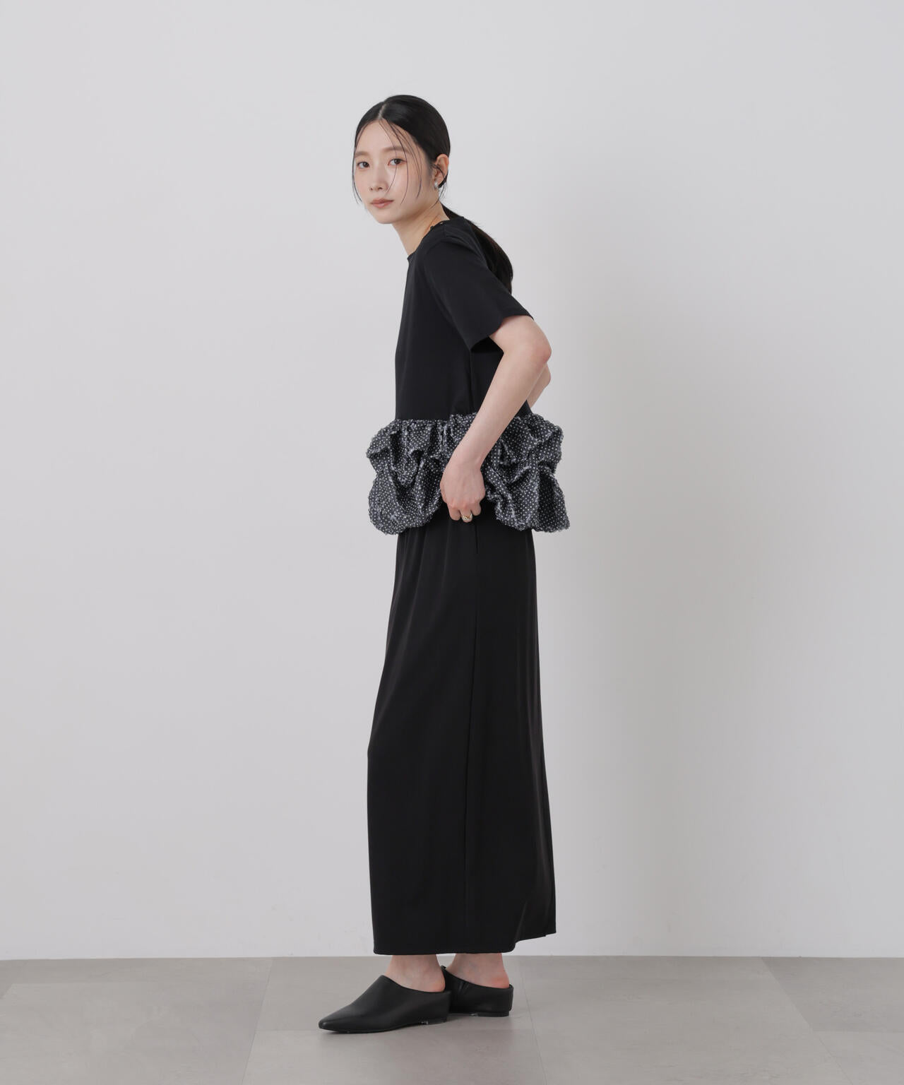 troisiemechaco/DOT TULLE LACE×JERSEY トップス 6716224007