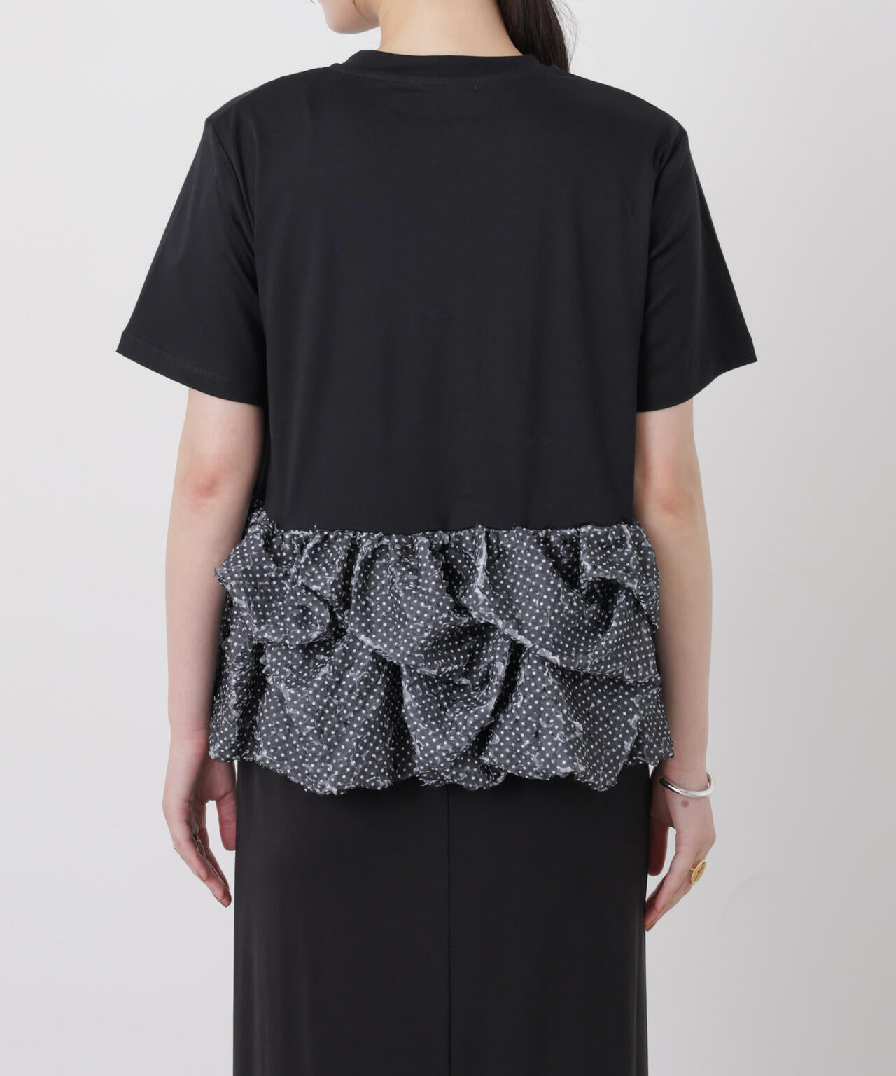 troisiemechaco/DOT TULLE LACE×JERSEY トップス 6716224007