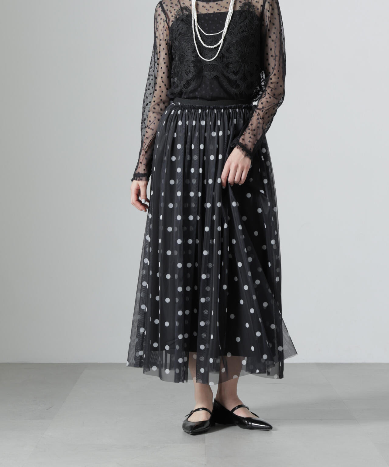 troisiemechaco/DOT×TULLE スカート(セットアップ可) 6716230006
