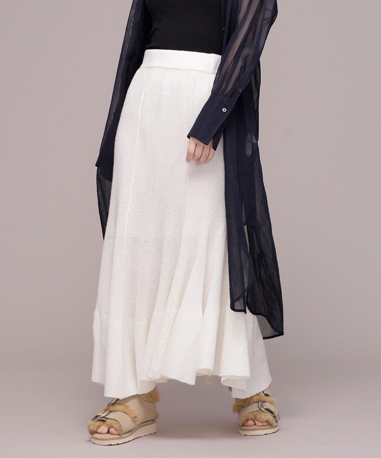JANE SMITH/HIGH GAUGE LONG SKIRT 6719230027