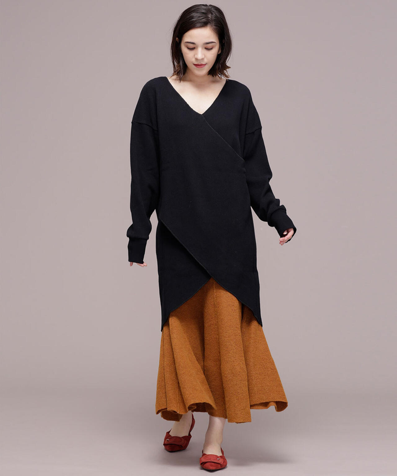 JANE SMITH/HIGH GAUGE LONG SKIRT 6719230027