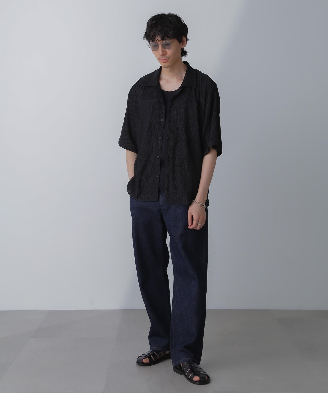 NORMANBROS別注ワイドポケット楊柳シャツ 半袖 6724121214