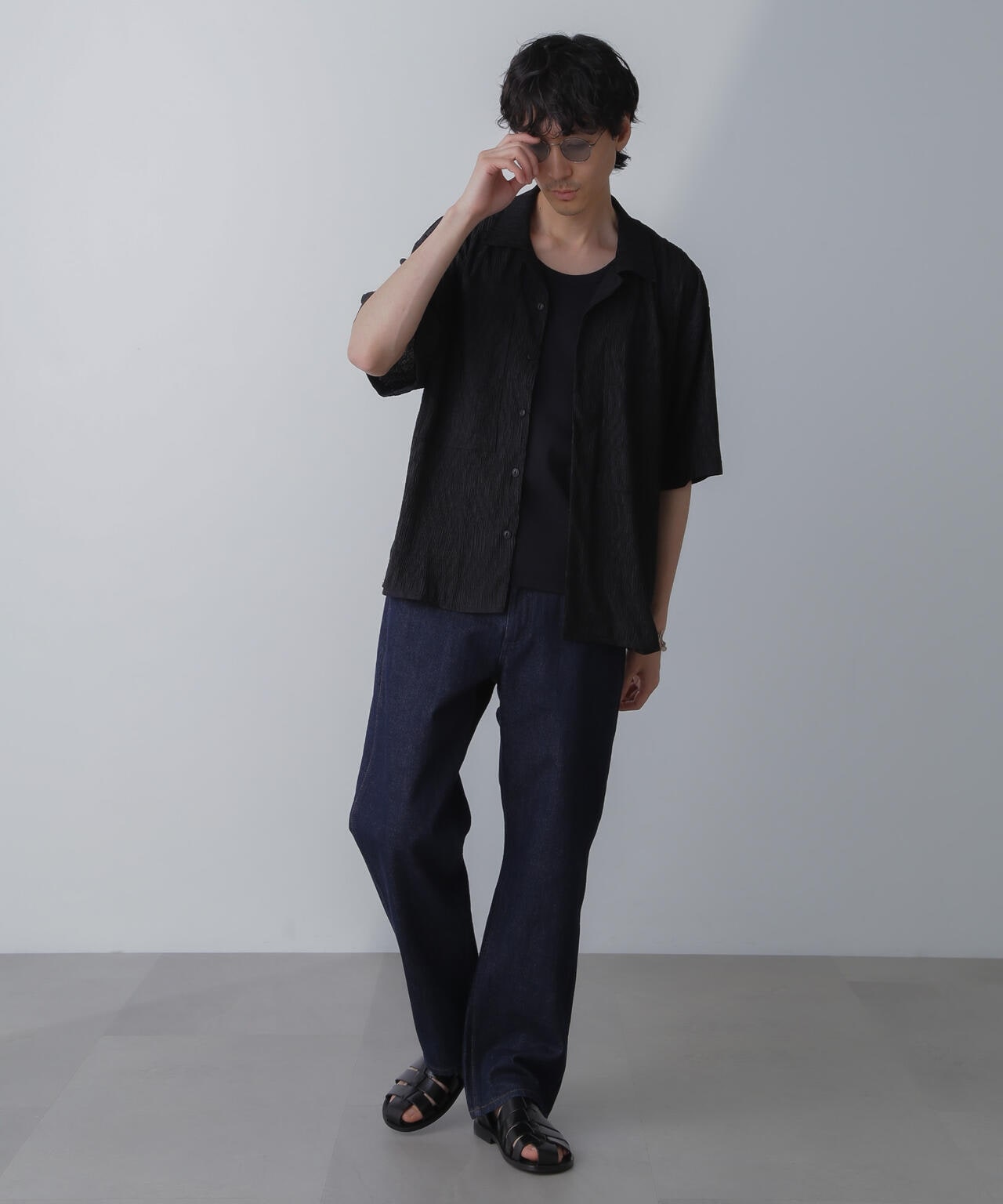 NORMANBROS別注ワイドポケット楊柳シャツ 半袖 6724121214