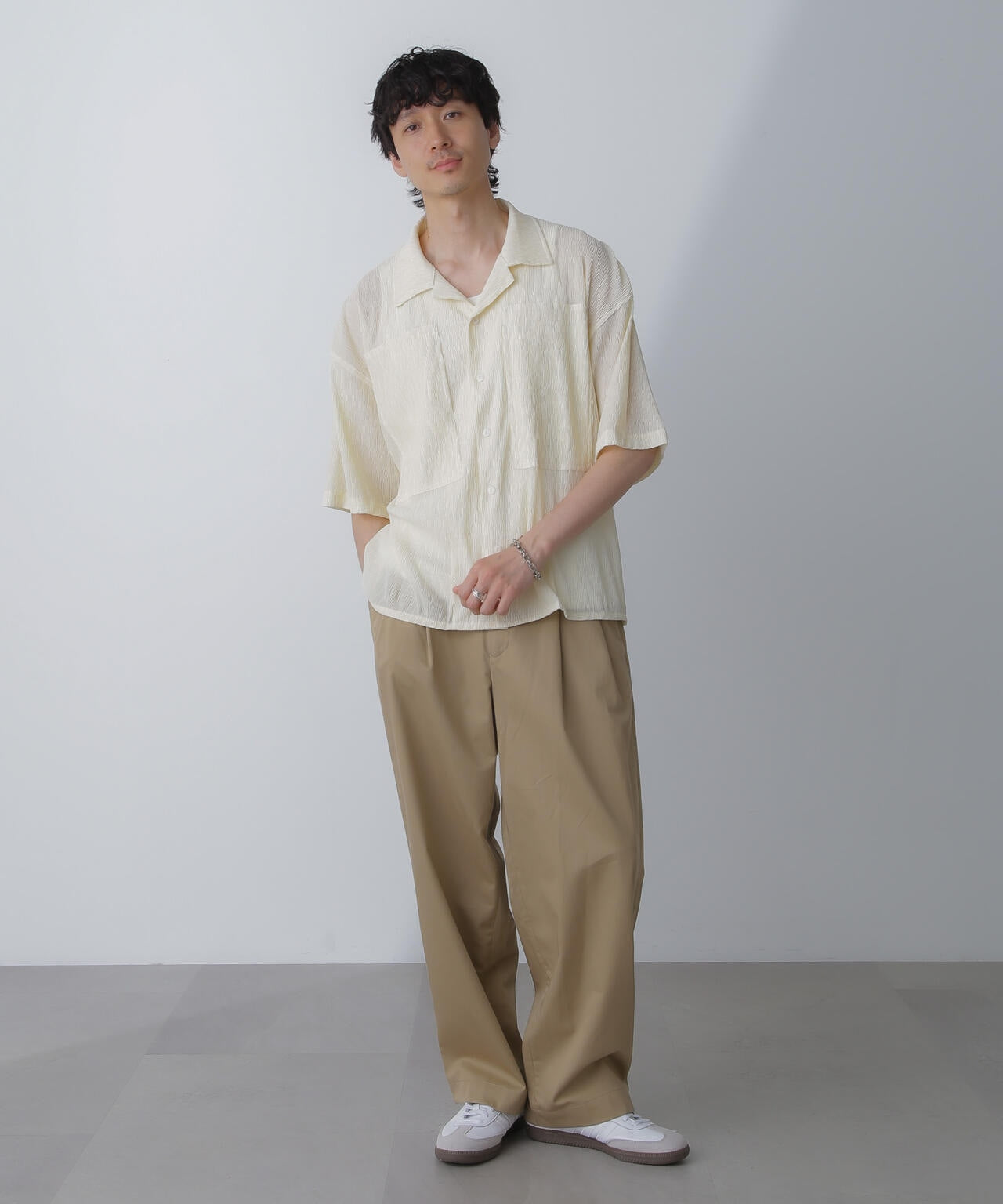 NORMANBROS別注ワイドポケット楊柳シャツ 半袖 6724121214