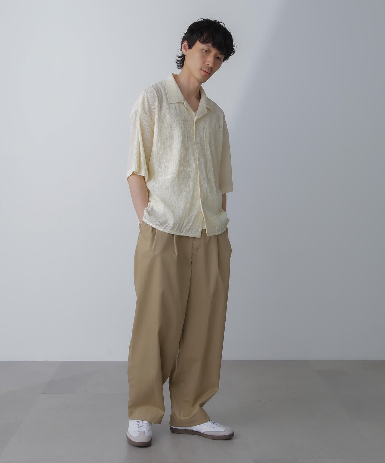 NORMANBROS別注ワイドポケット楊柳シャツ 半袖 6724121214