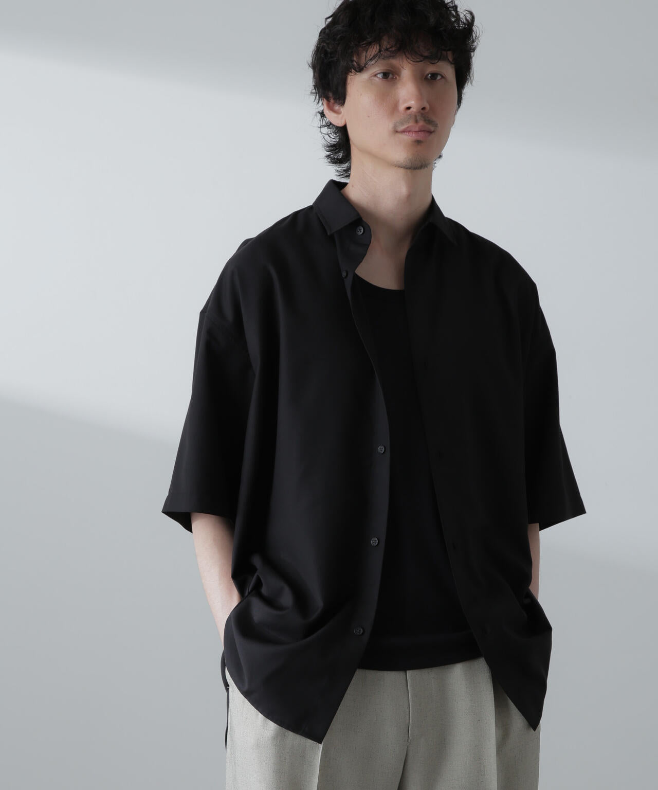 ビッグドレープシャツ 半袖 6724121229