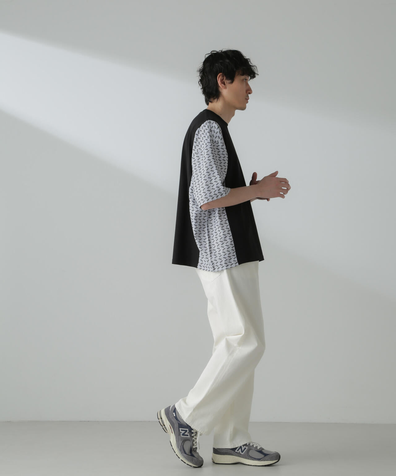 切り替えパターンTシャツ 半袖(セットアップ可) 6724124221