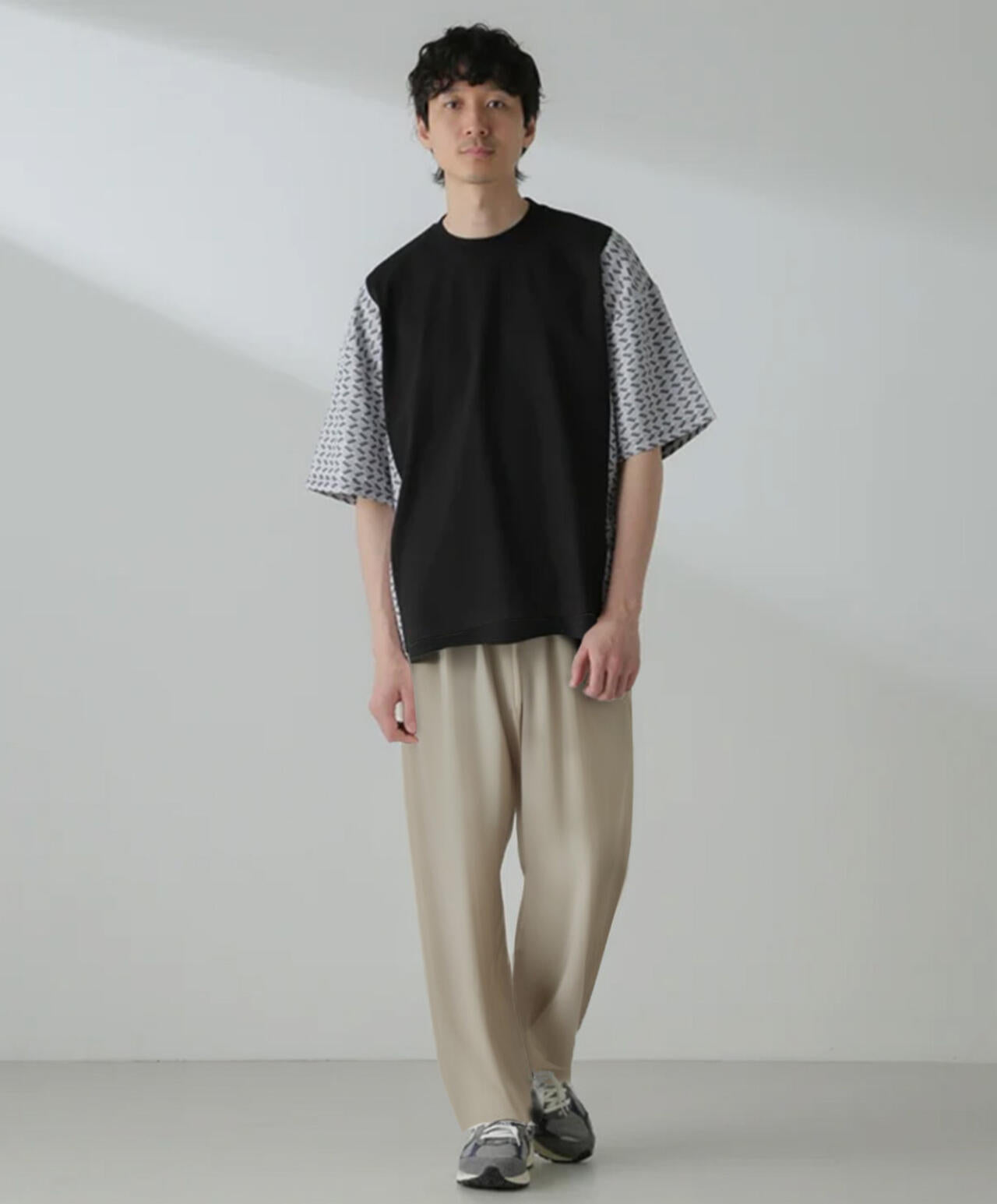 切り替えパターンTシャツ 半袖(セットアップ可) 6724124221
