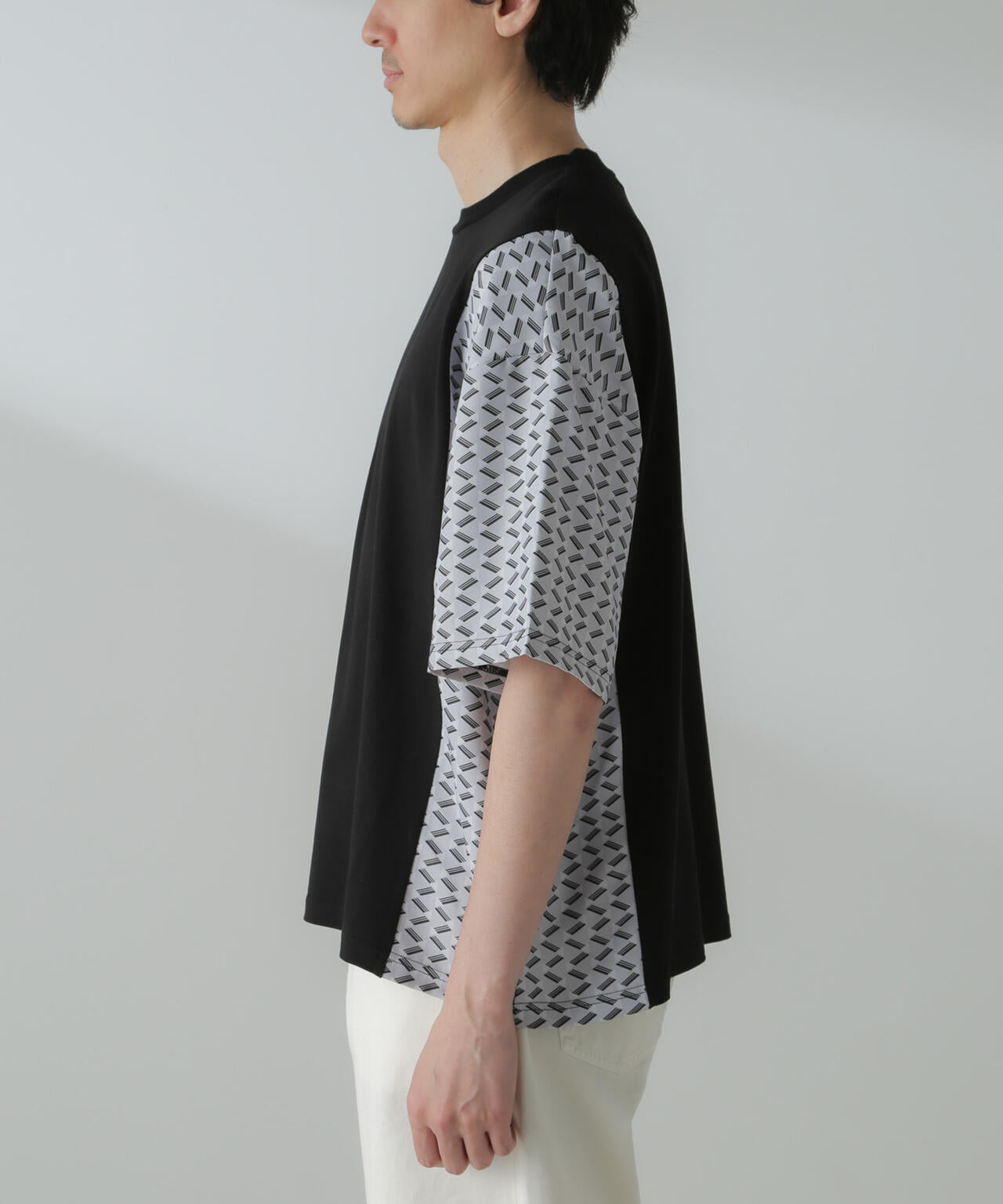 切り替えパターンTシャツ 半袖(セットアップ可) 6724124221