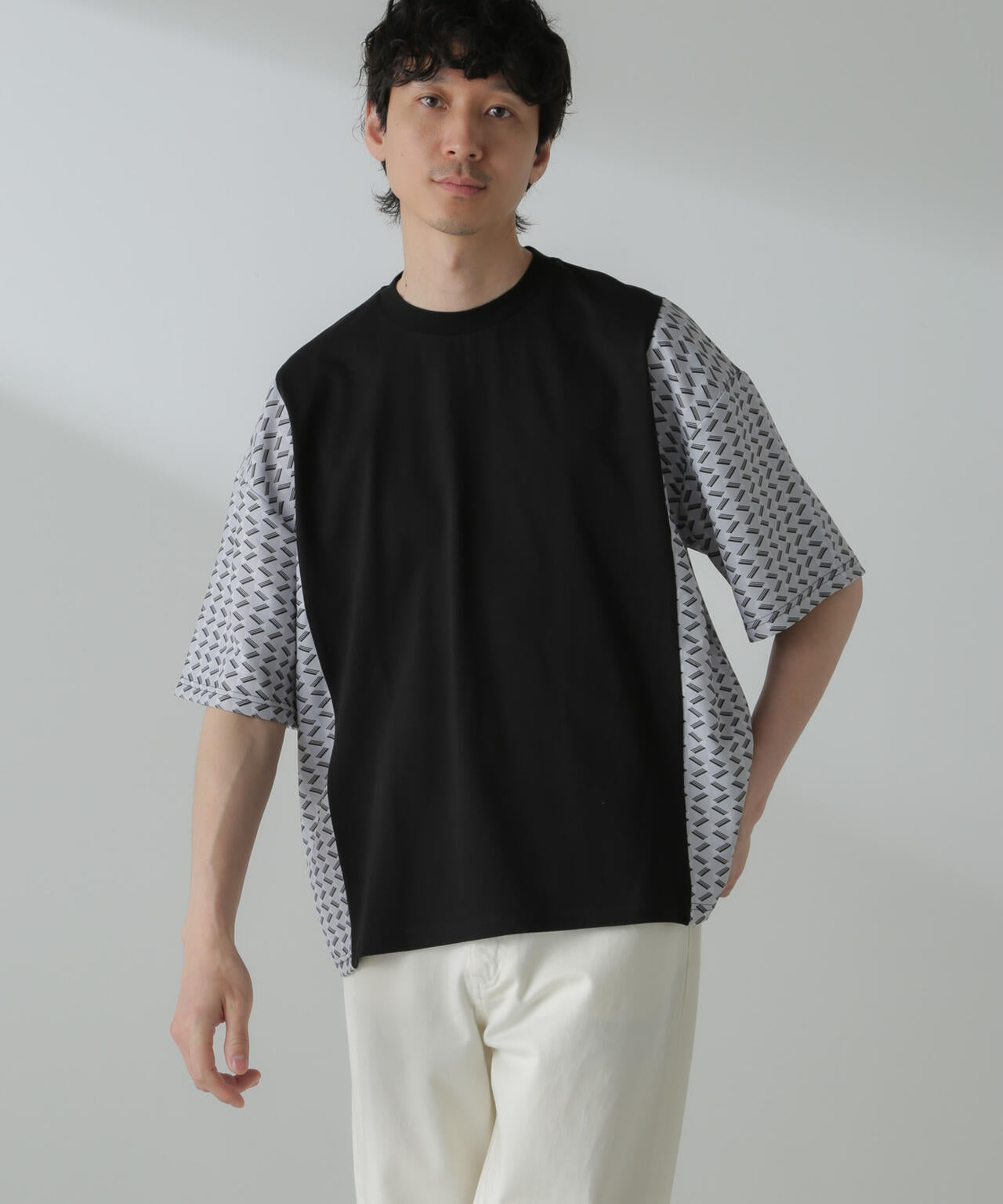 切り替えパターンTシャツ 半袖(セットアップ可) 6724124221