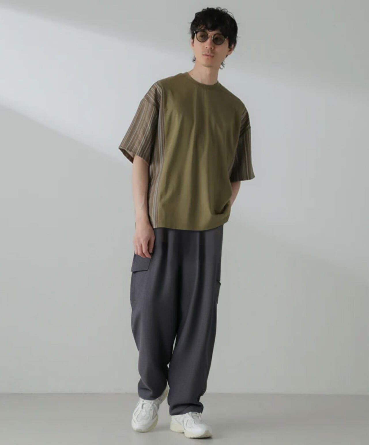切り替えパターンTシャツ 半袖(セットアップ可) 6724124221