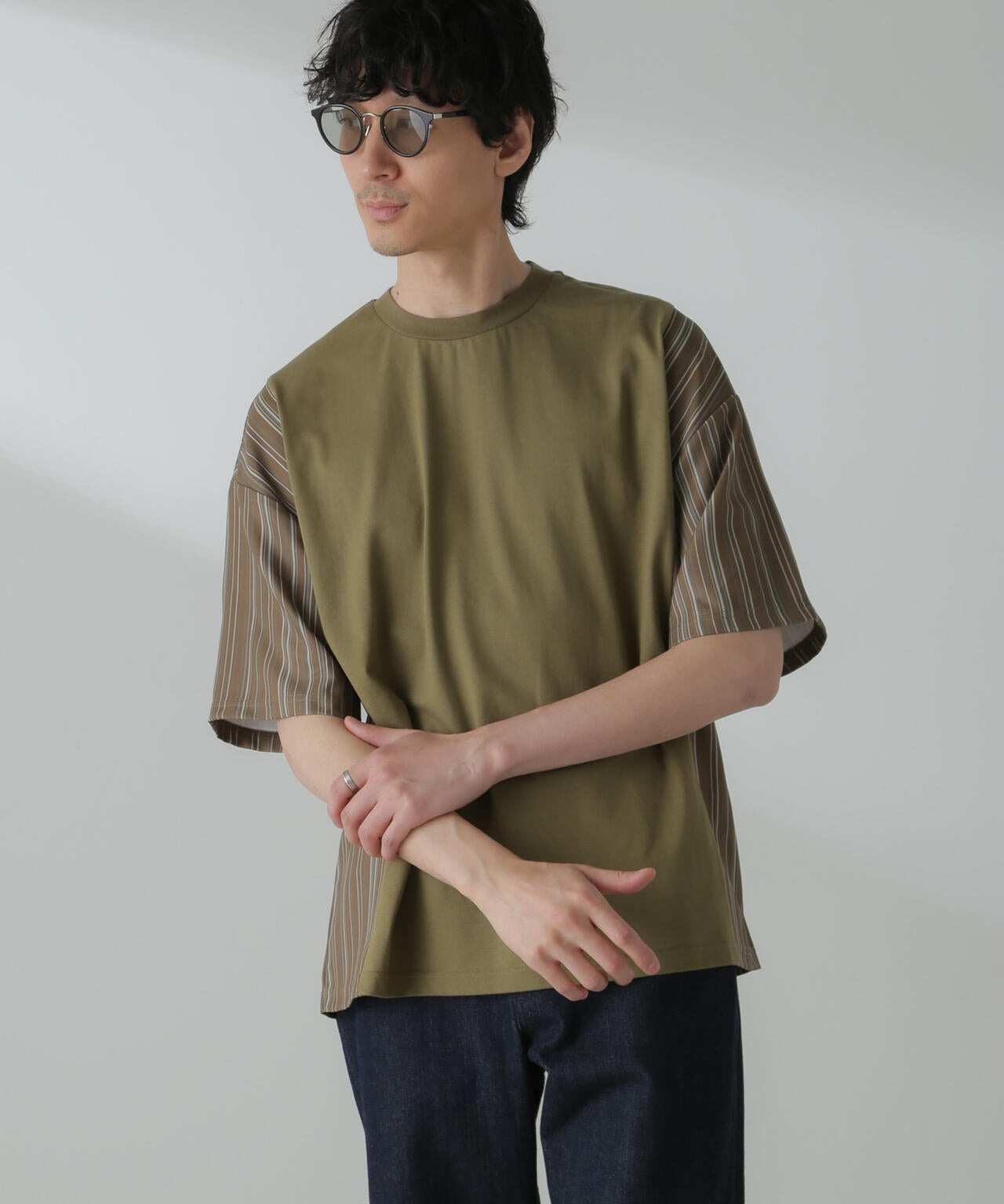 切り替えパターンTシャツ 半袖(セットアップ可) 6724124221