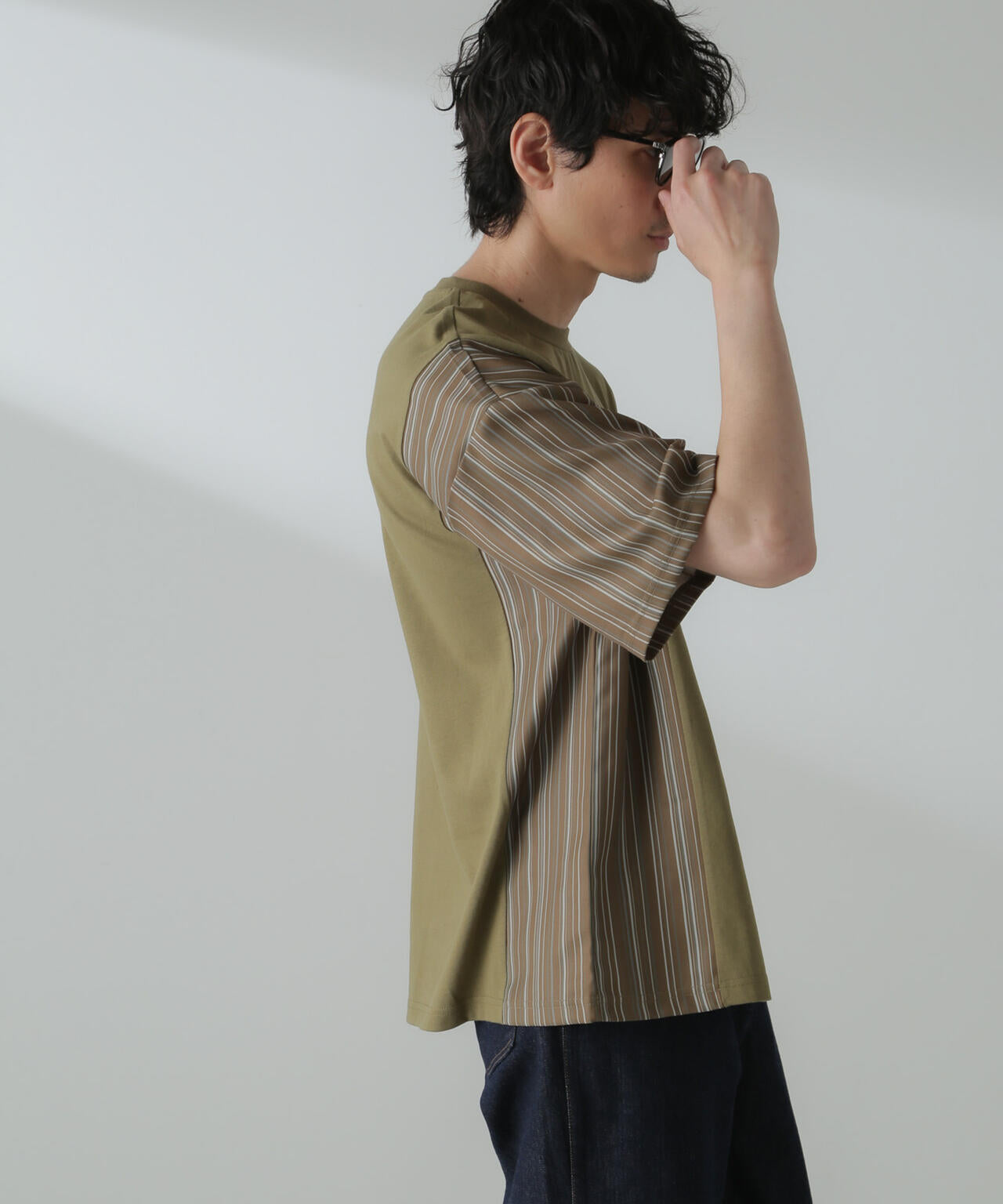 切り替えパターンTシャツ 半袖(セットアップ可) 6724124221