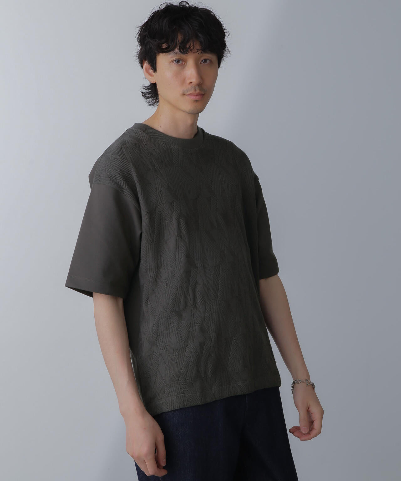 ツートーン切り替えTシャツ 半袖 6724124224