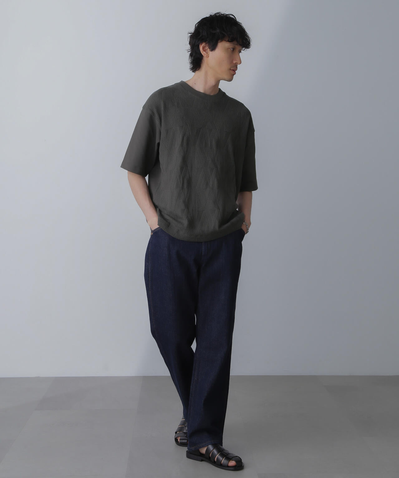 ツートーン切り替えTシャツ 半袖 6724124224