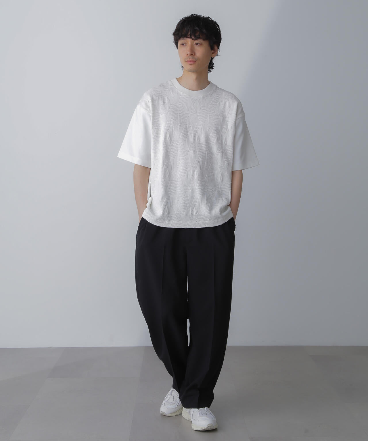 ツートーン切り替えTシャツ 半袖 6724124224