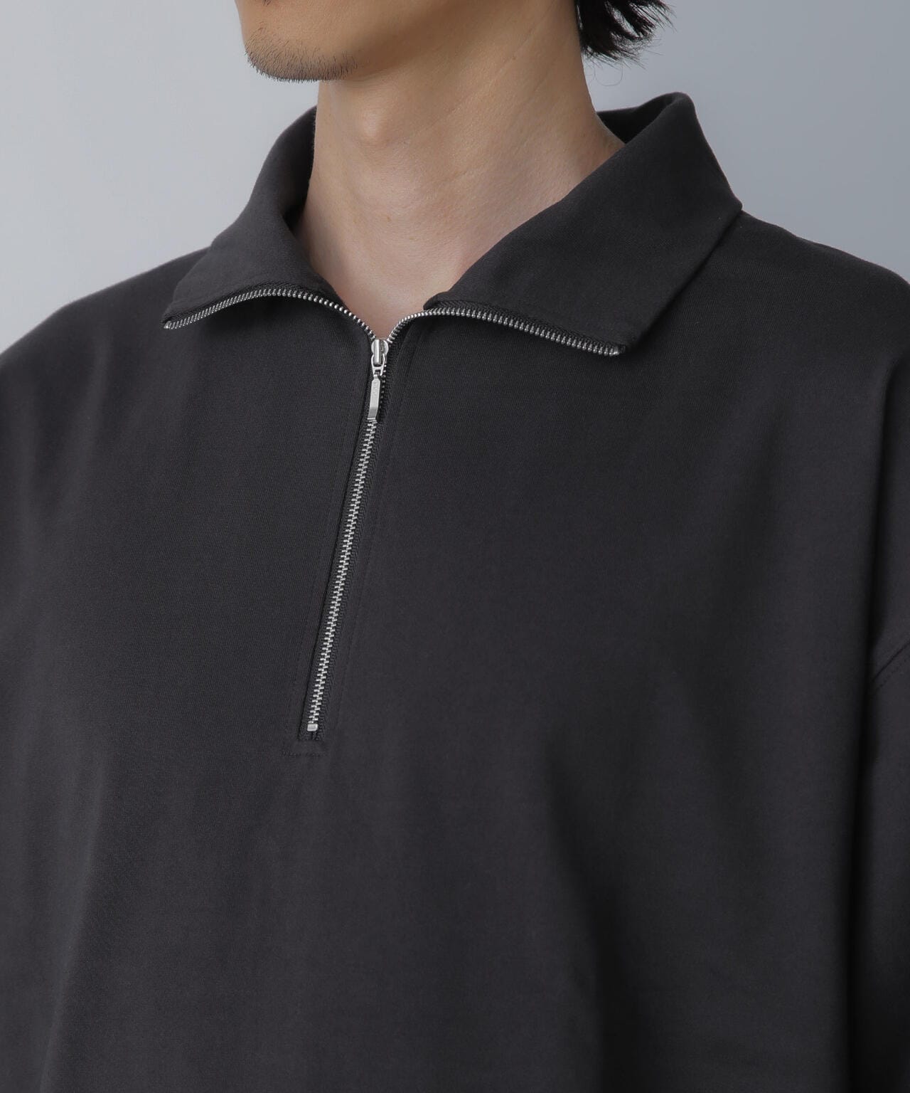 HALF ZIP ワイドシルエット Tシャツ 半袖 6724124225