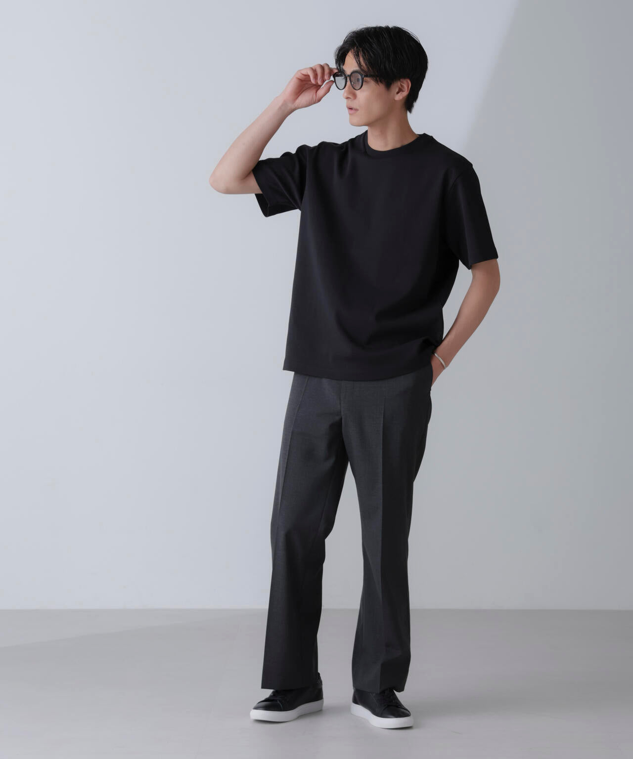 ダブルスムースクルーネックTシャツ 半袖 6724124231