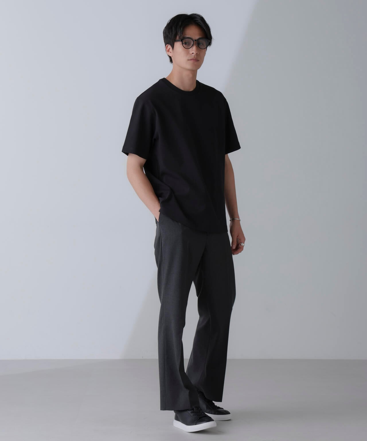 ダブルスムースクルーネックTシャツ 半袖 6724124231