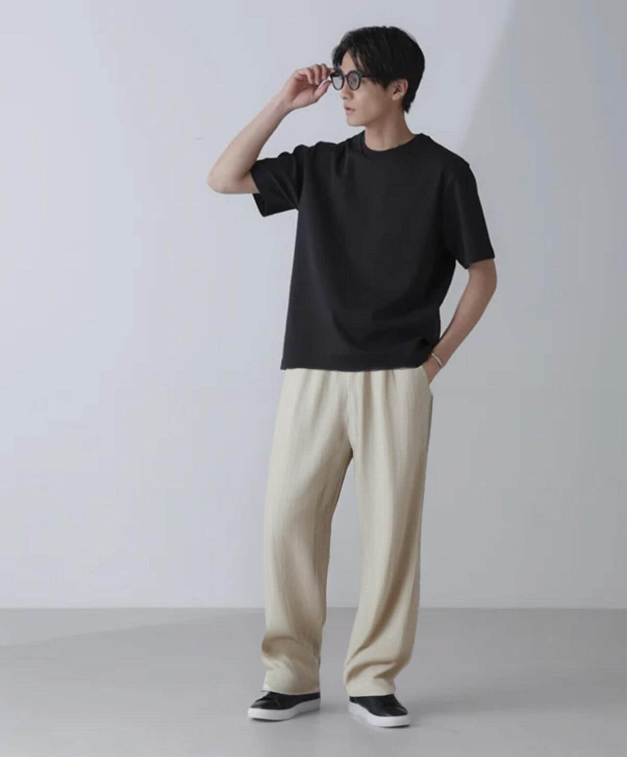 ダブルスムースクルーネックTシャツ 半袖 6724124231