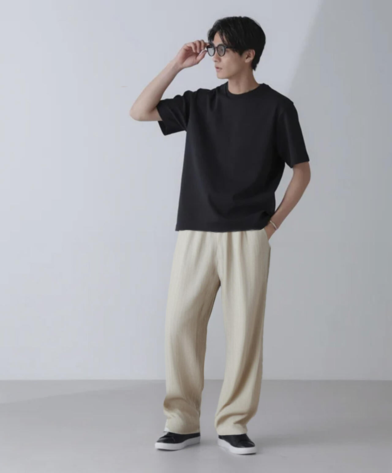 ダブルスムースクルーネックTシャツ 半袖 6724124231