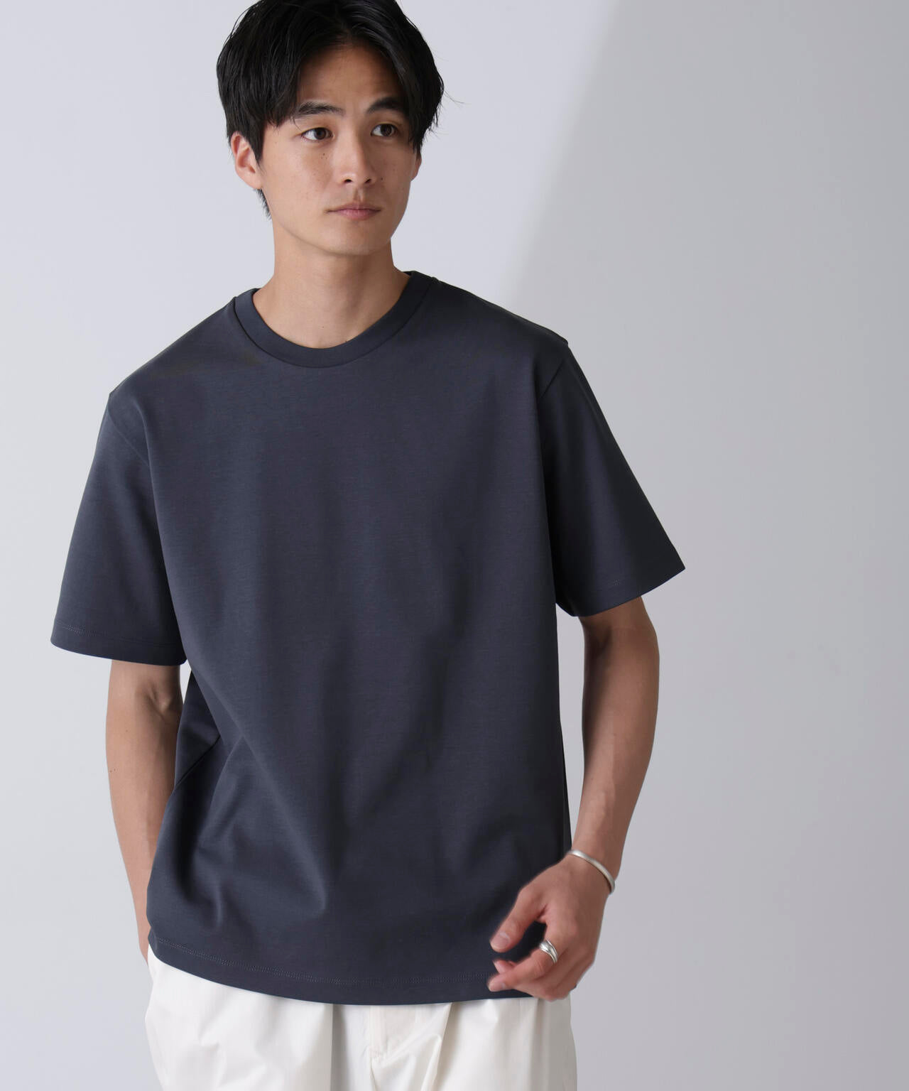 ダブルスムースクルーネックTシャツ 半袖 6724124231