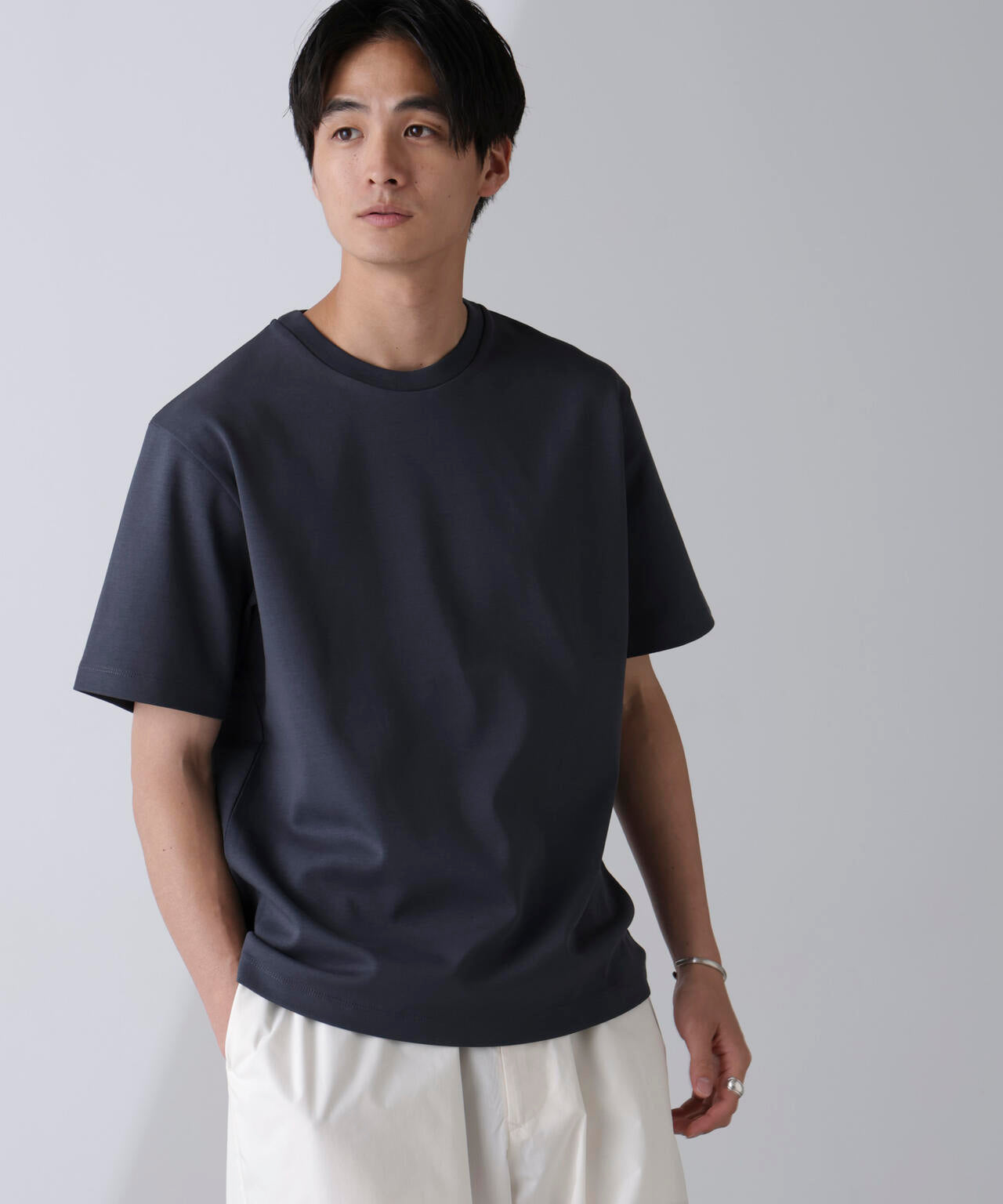 ダブルスムースクルーネックTシャツ 半袖 6724124231