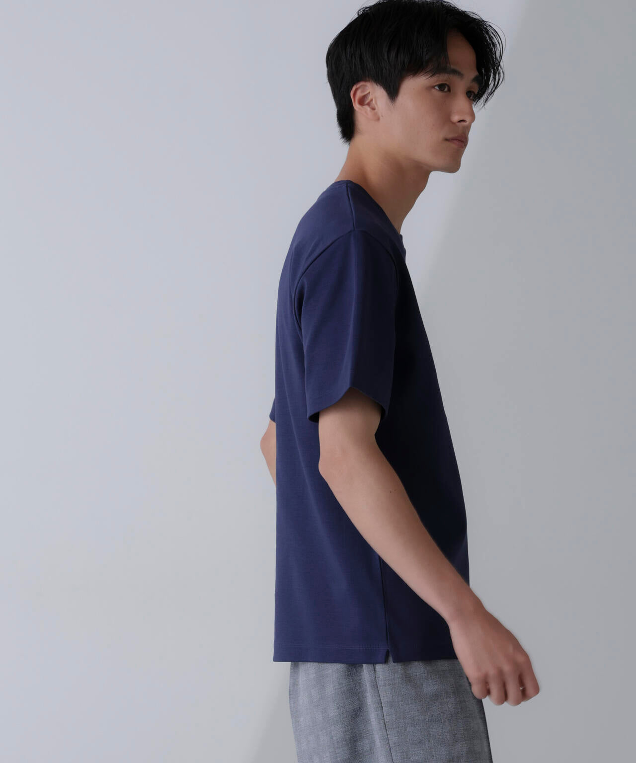 ダブルスムースクルーネックTシャツ 半袖 6724124231