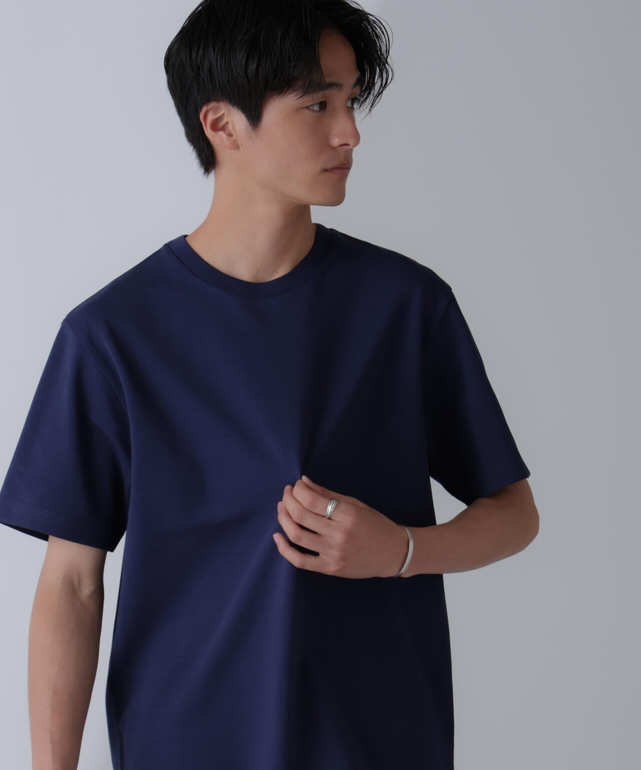 ダブルスムースクルーネックTシャツ 半袖 6724124231