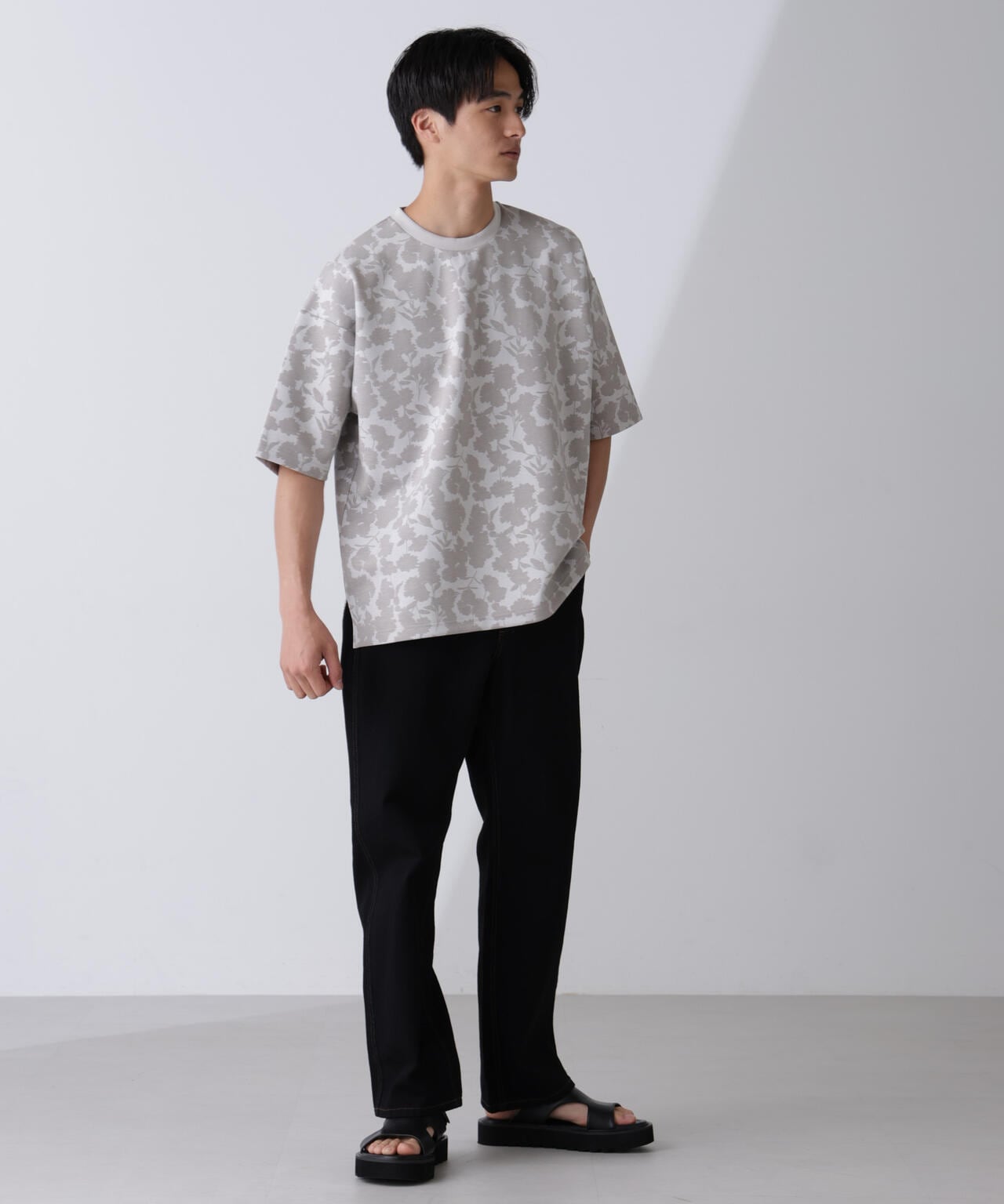 総柄ダンボールワイドTシャツ 半袖 6724124239