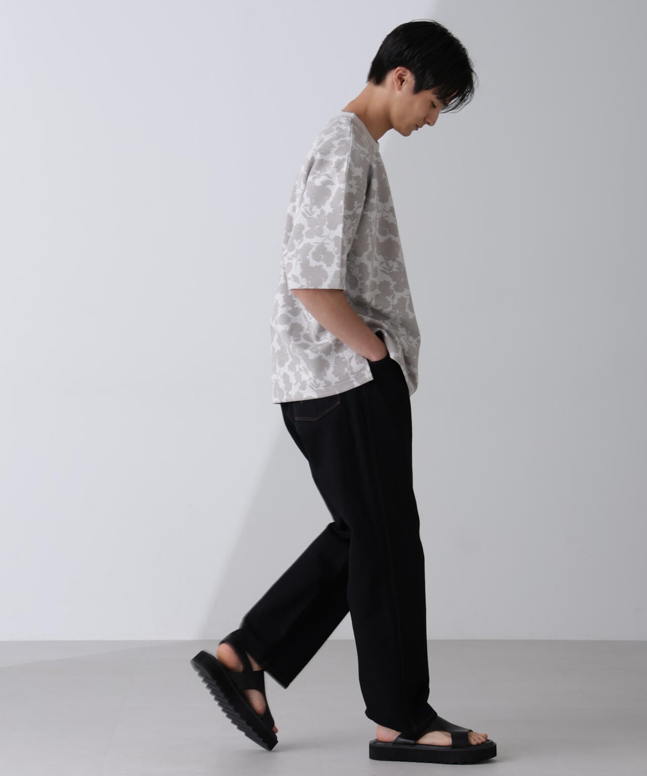 総柄ダンボールワイドTシャツ 半袖 6724124239
