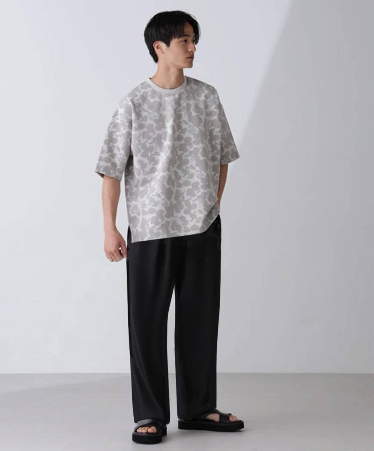 総柄ダンボールワイドTシャツ 半袖 6724124239