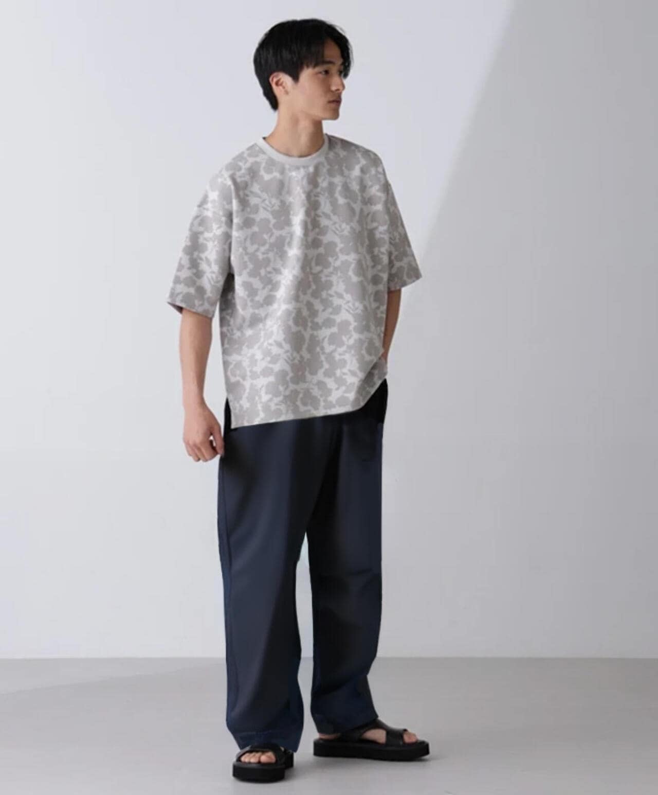 総柄ダンボールワイドTシャツ 半袖 6724124239