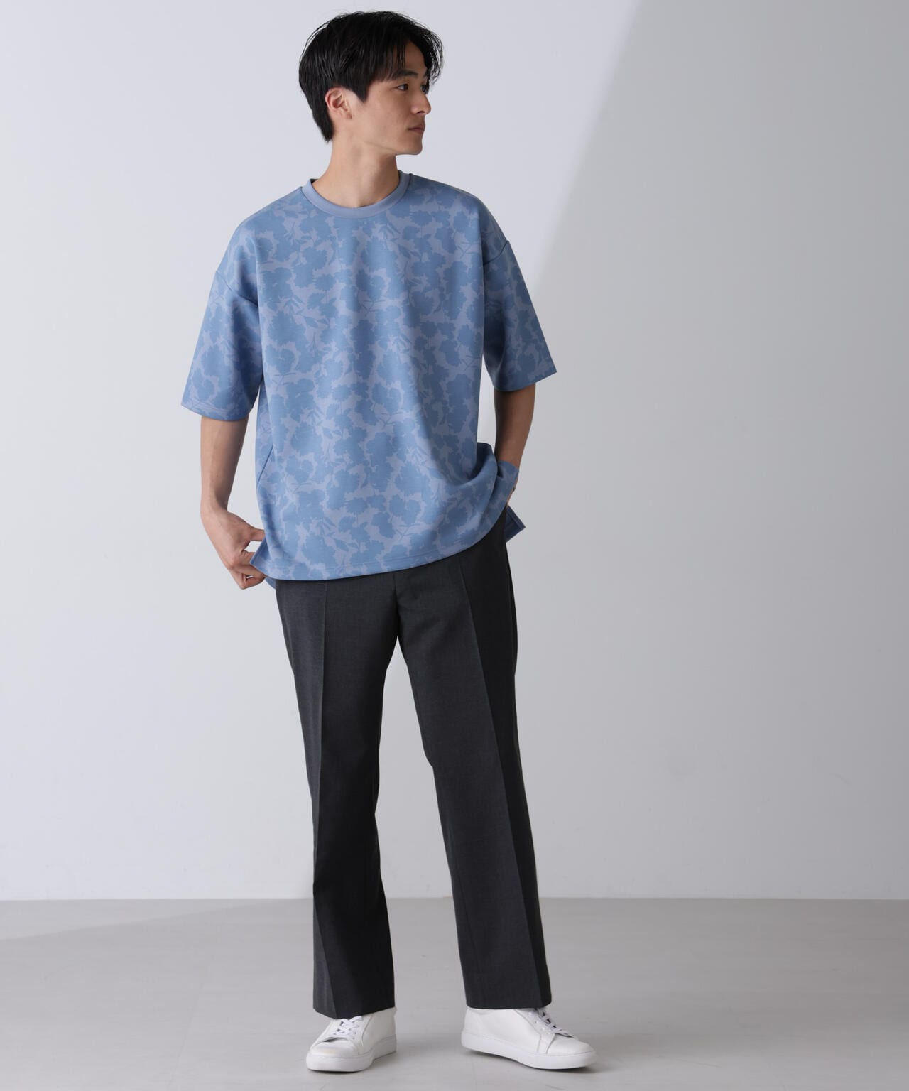 総柄ダンボールワイドTシャツ 半袖 6724124239