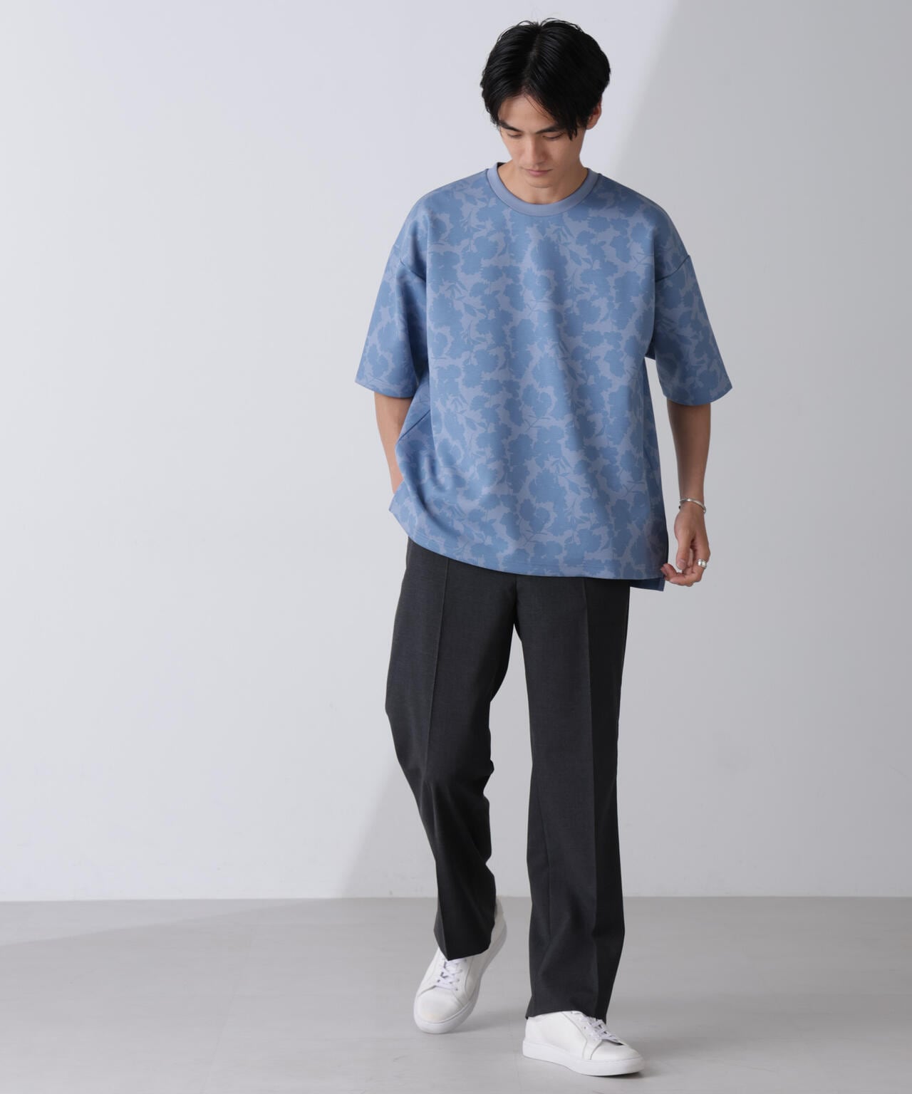 総柄ダンボールワイドTシャツ 半袖 6724124239